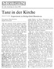 "Tanz in der Kirche" | Mannheimer Morgen 22.06.1999